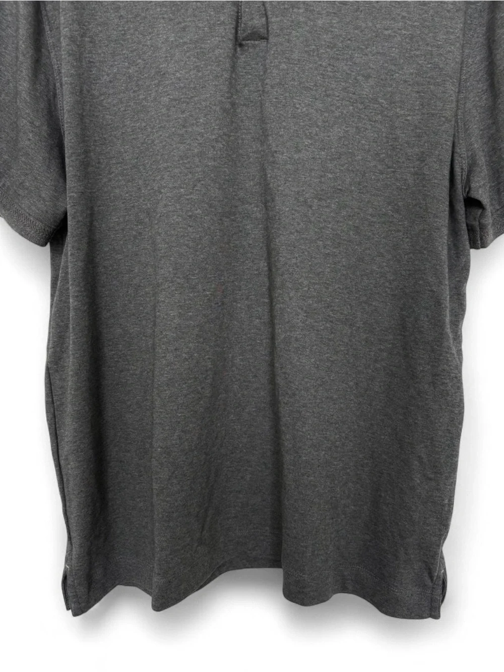 NWT Men's Banana Republic Gray Short Sleeve Polo Large Cotton Preppy Neutral